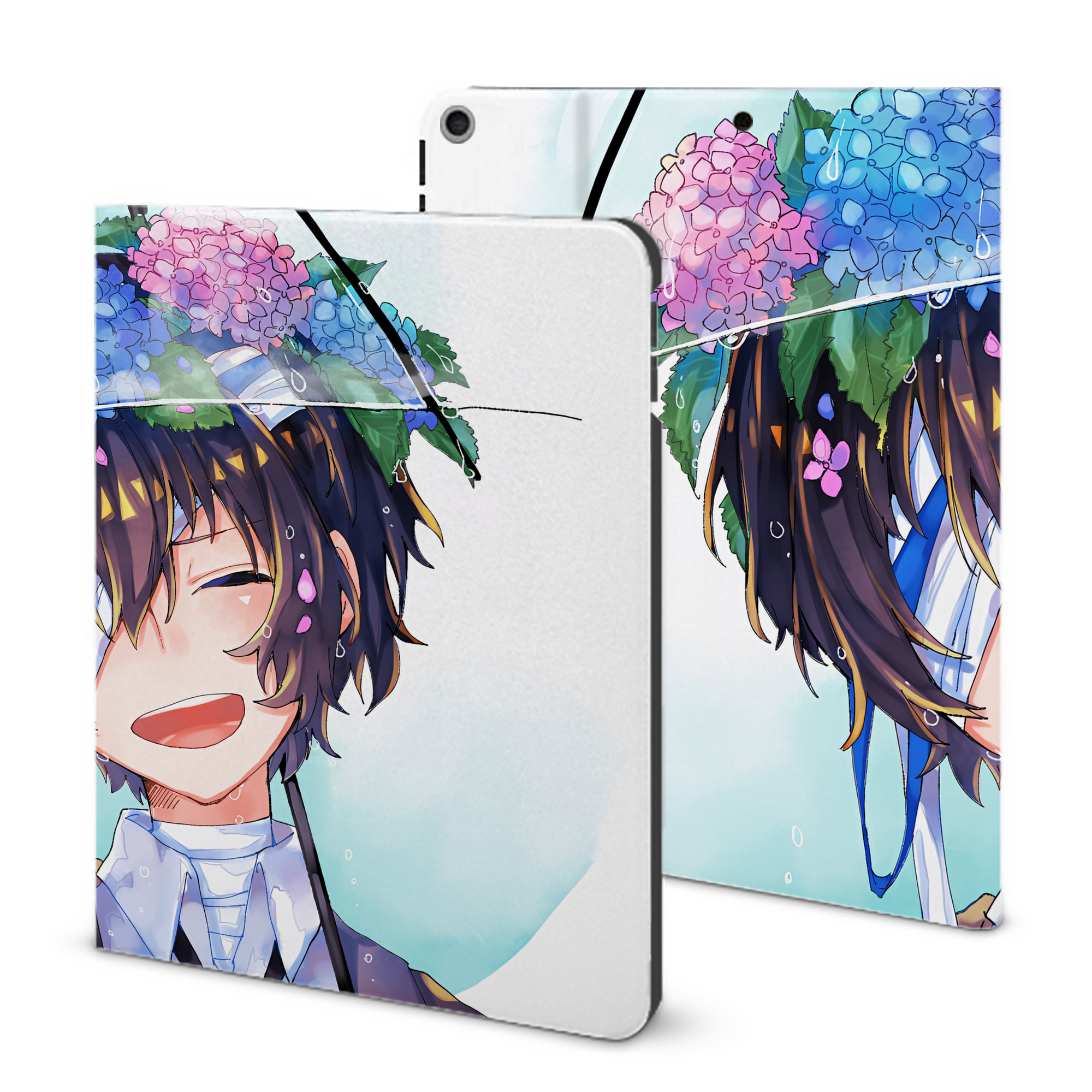 （画像用） 文豪ストレイドッグス Bungo Stray Dogs IPad ケース ブック型 PUレザー TPU 耐衝撃 軽量 薄型 ペン収納なし 全面保護 IPad 各モデル対応
